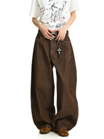 Baggy Wide Leg Deconstructed Denim Pants 4