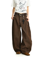 Baggy Wide Leg Deconstructed Denim Pants 5