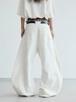 Baggy Wide-Leg Deconstructed Jeans Pants 3
