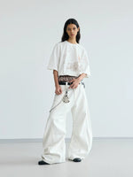 Baggy Wide-Leg Deconstructed Jeans Pants 5