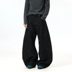 5998006832153,5998006832154,5998006832155,5998006832156,5998006832157, Baggy Wide-Leg Patchwork Paint-Splatter Jeans
