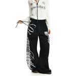 6036167377615,6036167377616,6036167377617,6036167377618, Baggy Wide-Leg Sweatpants with Stripe Detail