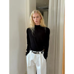 Basic Long-Sleeve Mock Neck T-Shirt 5