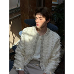Beaded Floral Textured Short Suit Jacket 3