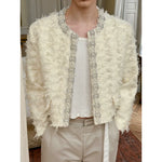 Beaded Floral Textured Short Suit Jacket 5