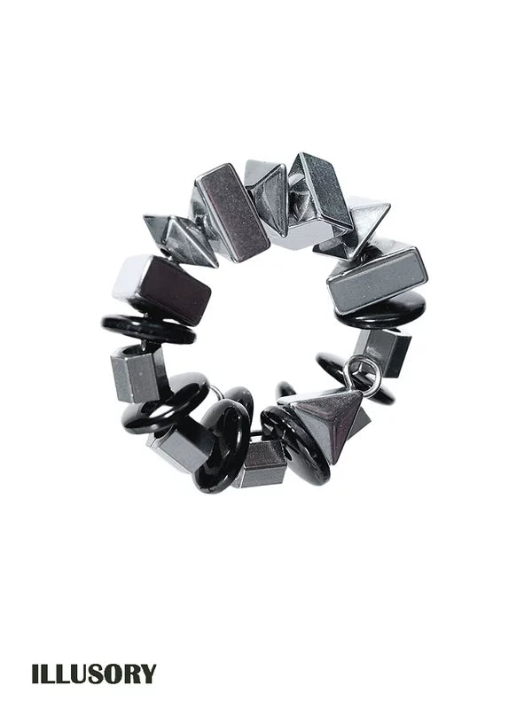 Beaded Punk Open Ring 1
