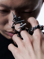 Beaded Punk Open Ring 3