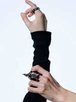 Beaded Punk Open Ring 4