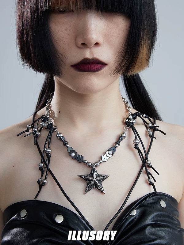Beaded Star Pendant Necklace 1