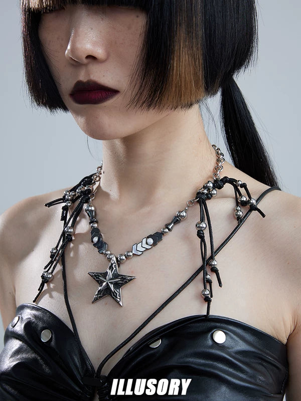 Beaded Star Pendant Necklace 3