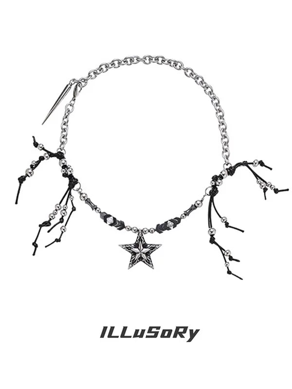 Beaded Star Pendant Necklace 5