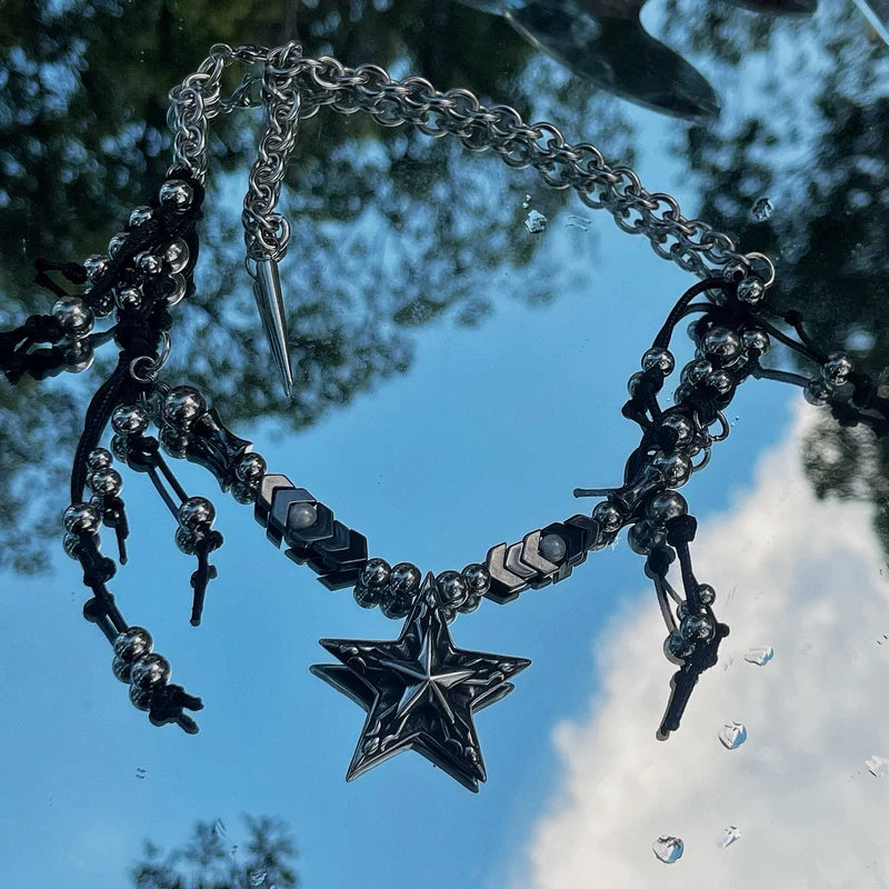 5203179354633, Beaded Star Pendant Necklace