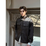 Belted Stand Collar Leather Jacket 4