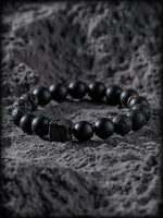 Black Agate Volcanic Stone Bracelet 1