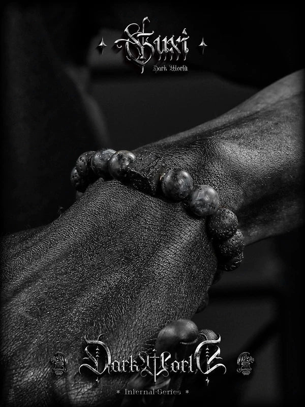 Black Agate Volcanic Stone Bracelet 5
