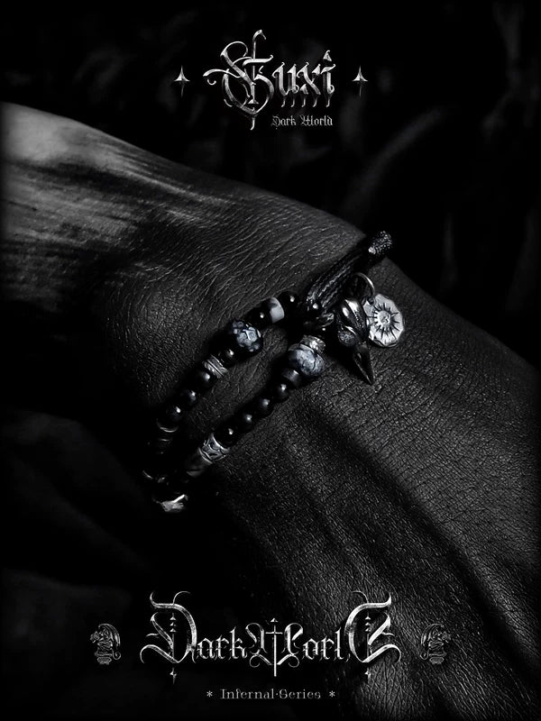 Black Woven Beaded Bracelet 4