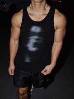 Blurred Graphic Print Knit Tank Top 3