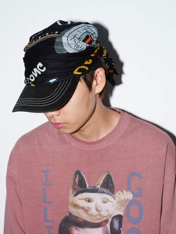 Border Crossing Graphic Scarf Cap 1