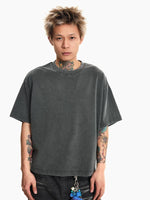 Boxy Distressed Short Sleeve Pants Set 2