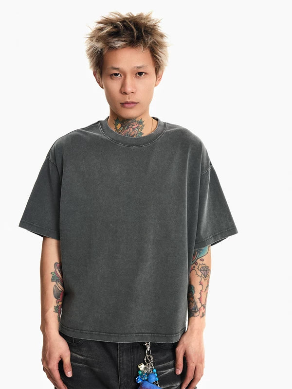 Boxy Distressed Short Sleeve Pants Set 2