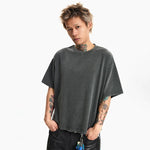 6043588120017,6043588120018,6043588120019,6043588120020,6043588120021, Boxy Distressed Short Sleeve Pants Set
