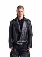 ,5984304949661,5984304949662,5984304949663, Boxy Eagle Print Embroidered Leather Jacket