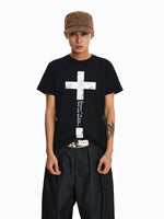 Boxy Fit Cross Print T-Shirt 2