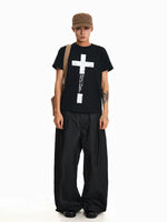 Boxy Fit Cross Print T-Shirt 5