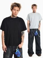 Boxy Fit Distressed T-Shirt 1