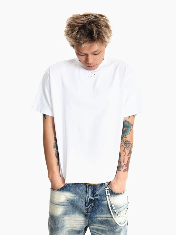 Boxy Fit Distressed T-Shirt 3