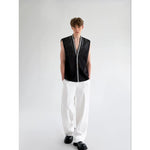 Brocade Rhinestone Sleeveless Vest 2