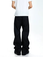 Button-Fly Flared Denim Pants 2