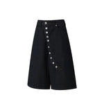 6241628006162,6241628006163,6241628006164,6241628006165, Button Front Denim Cropped Pants