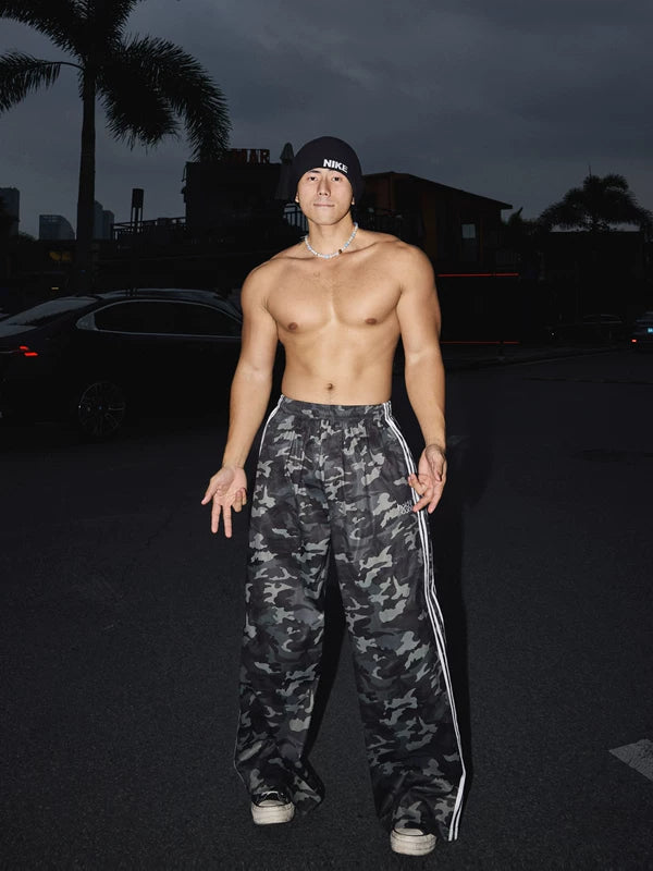 Camo Three-Stripe Quick-Dry Casual Pants 4