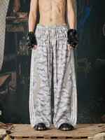 Camo Wide-Leg Athletic Track Pants 1