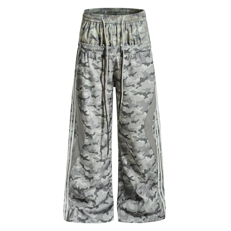 6198020295564,6198020295565,6198020295566,6198020295567,6198020295568, Camo Wide-Leg Athletic Track Pants
