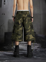 Camouflage Cargo Capri Pants 4
