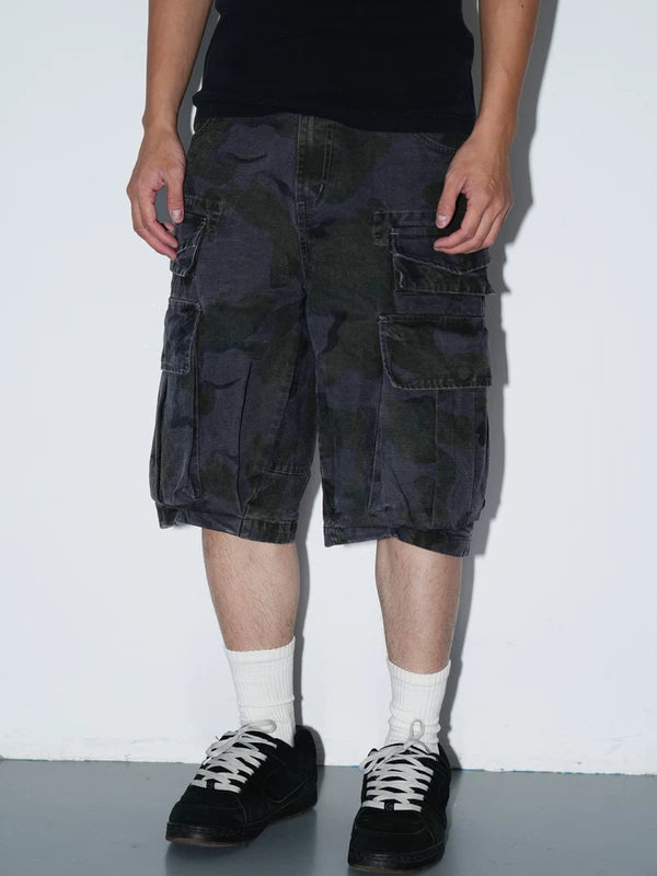 Camouflage Cargo Workwear Capri Pants 1