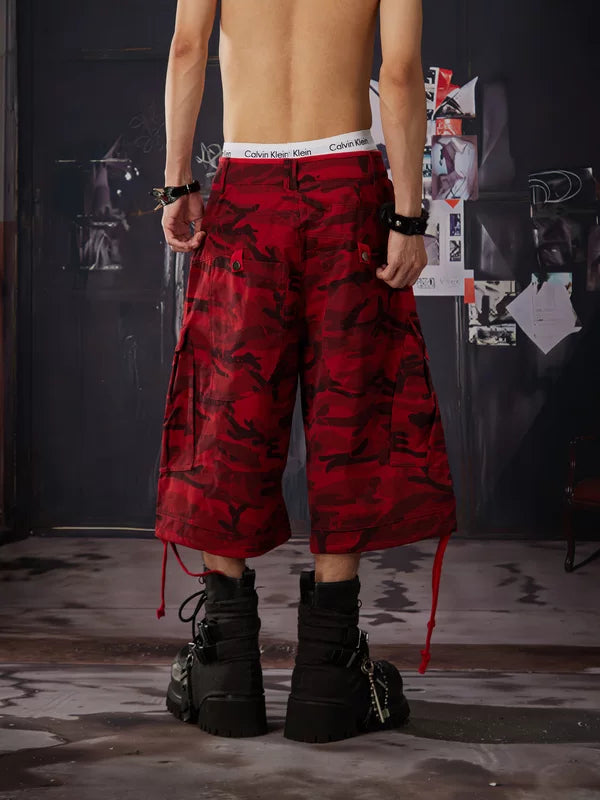 Camouflage Cotton Capri Pants 3
