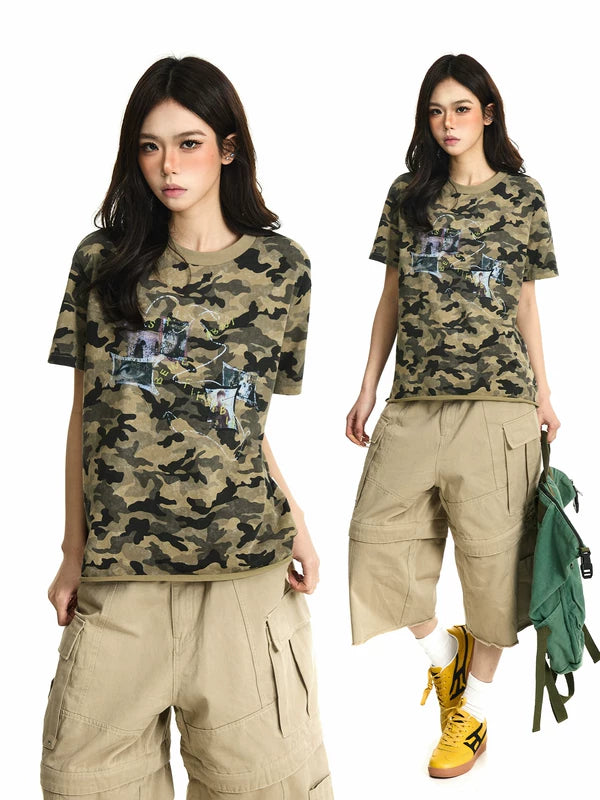 Camouflage Graphic Short-Sleeve T-Shirt 1