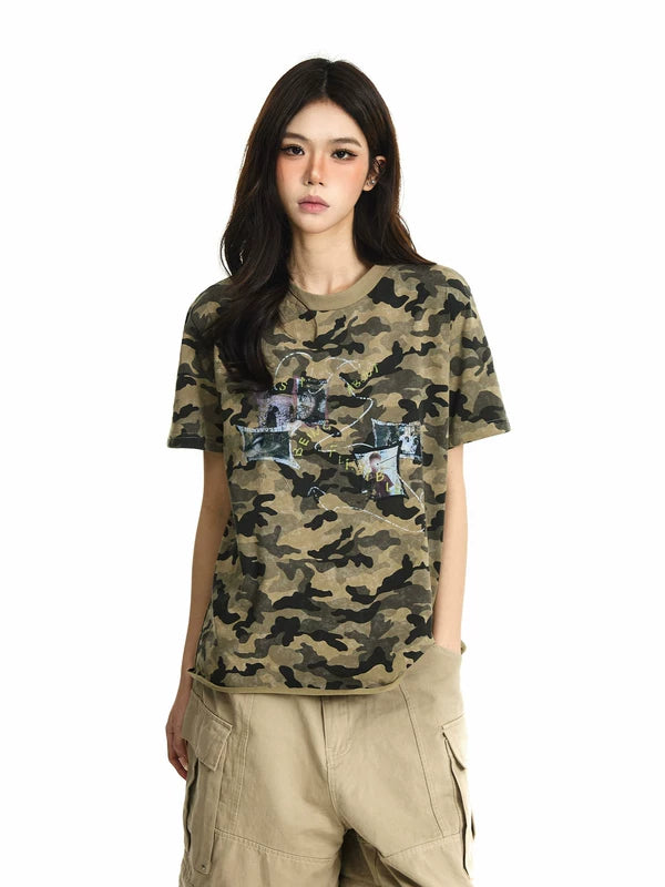 Camouflage Graphic Short-Sleeve T-Shirt 2