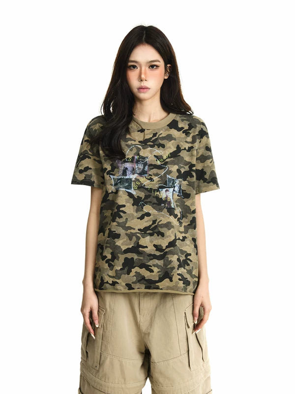 Camouflage Graphic Short-Sleeve T-Shirt 3