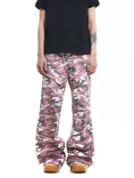 Camouflage Multi-Pocket Flared Cargo Pants 3