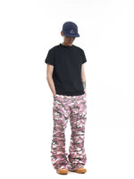 Camouflage Multi-Pocket Flared Cargo Pants 5