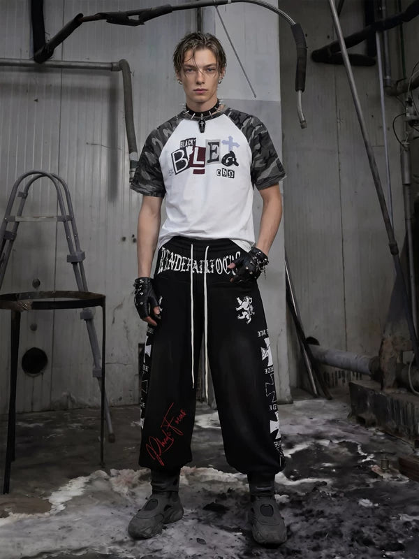 Camouflage Patchwork Cotton T-Shirt 2