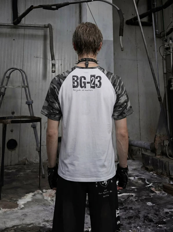 Camouflage Patchwork Cotton T-Shirt 3