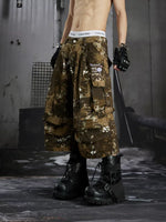 Camouflage Wide-Leg Cargo Pants 2