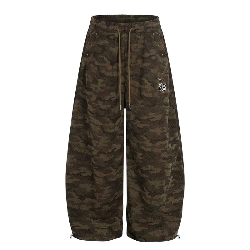 6033009717832,6033009717833,6033009717834,6033009717835, Camouflage Wide Leg Drawstring Sweatpants