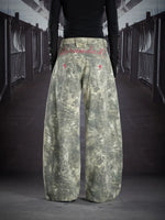 Camouflage Wide-Leg Loose Fit Pants 2