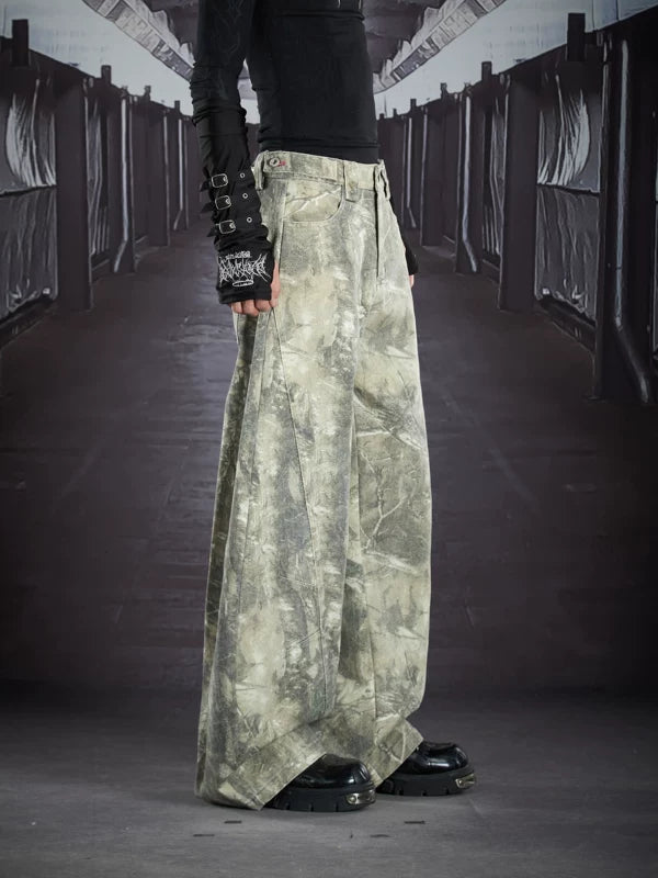 Camouflage Wide-Leg Loose Fit Pants 4